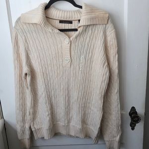Liz Claiborne Collared Henley Sweater